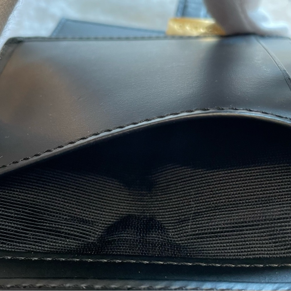 Givenchy Authentic Vintage Black Logo Textured Compact Wallet with Gold Hardware - Picture 8 of 16